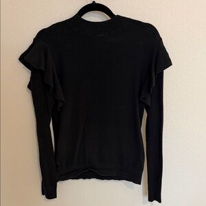 Ann Taylor Factory Black Long Sleeve Top